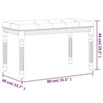 vidaXL Banc Gris foncé 80x40x49 cm Velours