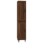 Vidaxl buffet haut chêne marron 35x34x180 cm bois d'ingénierie