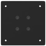 vidaXL Pieds de table de bar 4 pièces Noir 110-112 cm Acier