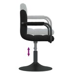 vidaXL Chaises pivotantes à manger lot de 2 noir velours