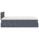 vidaXL Cadre de lit ottoman et matelas gris foncé 120x200 cm velours