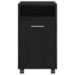 vidaXL Cabinet latéral sur roulettes Chêne noir 33 x 38 x 60 cm