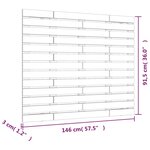 vidaXL Tête de lit murale Gris 146x3x91 5 cm Bois massif de pin