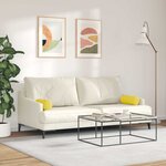 vidaXL Coussins d'accent 2 Pièces Jaune clair Ø 15 x 40 cm tissu