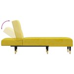 vidaXL Chaise longue jaune velours