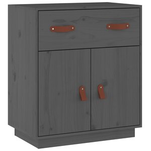 vidaXL Buffet Gris 65 5x40x75 cm Bois massif de pin