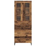 vidaXL Haut Armoire Bois Ancien 69 5 x 34 x 180 cm Bois d'ingénierie