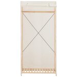 vidaXL Garde-robe Blanc 79 x 40 x 170 cm Tissu