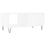 vidaXL Table basse blanc 90x50x40 cm bois d'ingénierie