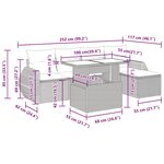 vidaXL Salon de jardin avec coussins 6 Pièces beige résine tressée