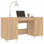 vidaXL Bureau chêne sonoma 140x50x75 cm bois d'ingénierie