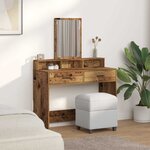 vidaXL Table de Toilette avec tiroir Bois ancien 100 x 41 x 140 cm