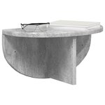 vidaXL Étagère Murale Gris béton 38 x 19 x 19 cm Bois d'ingénierie