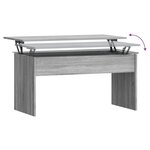 vidaXL Table basse Sonoma gris 102x50 5x52 5 cm Bois d'ingénierie
