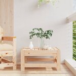 vidaXL Repose-pied de jardin bois de pin massif