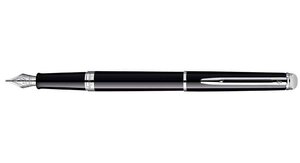 Stylo plume Hémisphère Pte Moyenne Corps Vernis Noir Attribut Chrome WATERMAN