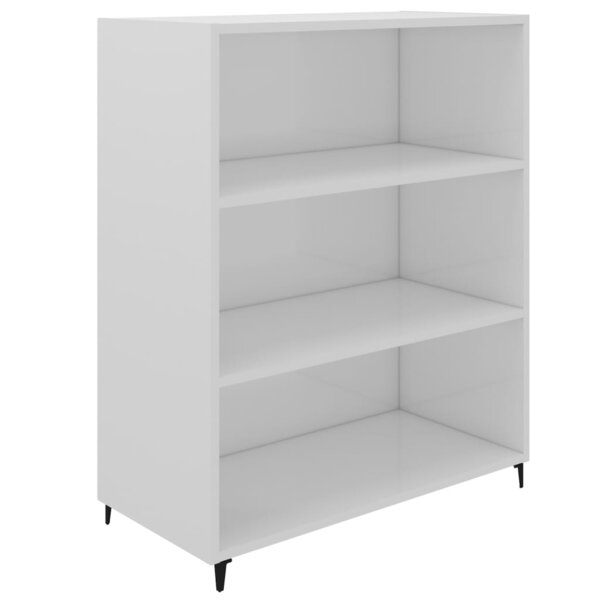 vidaXL Buffet Blanc brillant 69 5x32 5x90 cm Bois d'ingénierie