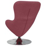 vidaXL Fauteuil œuf Rouge bordeaux tissu