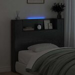 vidaXL Tête de lit Chêne noir 120 x 15 x 103 5 cm Bois d'ingénierie