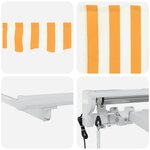vidaXL Auvent rétractable électrique Jaune et blanc 4 × 3 5 m