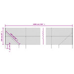 vidaXL Clôture à mailles losangées avec ancrage argenté 1 6x10 m