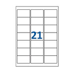 Lot de 3000 Planches étiquettes autocollantes pour Timbres sur feuille A4 : 63 5 x 38 1 mm (21 étiquettes par feuille)