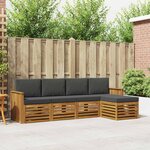 vidaXL Ensemble de canapés d'extérieur 5 pc Naturel et Anthracite