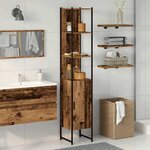 vidaXL Cabinet de salle de bain Bois ancien 33 x 33 x 185.5 cm