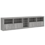 vidaXL Buffet avec lumières LED sonoma gris 283x37x67 cm