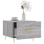 vidaXL Table basse Sonoma gris 50x50x40 cm Bois d'ingénierie