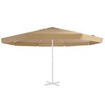 vidaXL Tissu de remplacement pour parasol d'extérieur Taupe 515 cm