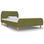 vidaXL Cadre de lit sans matelas vert tissu 90x200 cm