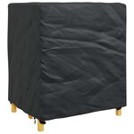 vidaXL Housse pour meubles Uni Noir 116 x 100 x 120 cm 210D