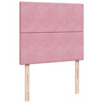 vidaXL Sommier à lattes de lit avec matelas rose 120x190 cm velours