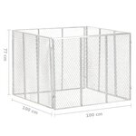 vidaXL Composteur de jardin 100x100x77 cm Fer galvanisé