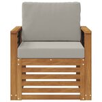 vidaXL Canapé d’extérieur Bois d'acacia massif et polyester Naturel