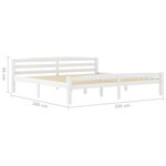 vidaXL Cadre de lit Blanc Bois de pin massif 200x200 cm