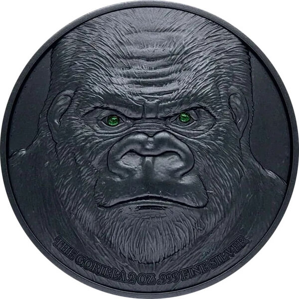 Pièce de monnaie en Argent 10000 Francs g 62.2 (2 oz) Millésime 2023 BLACK GORILLA