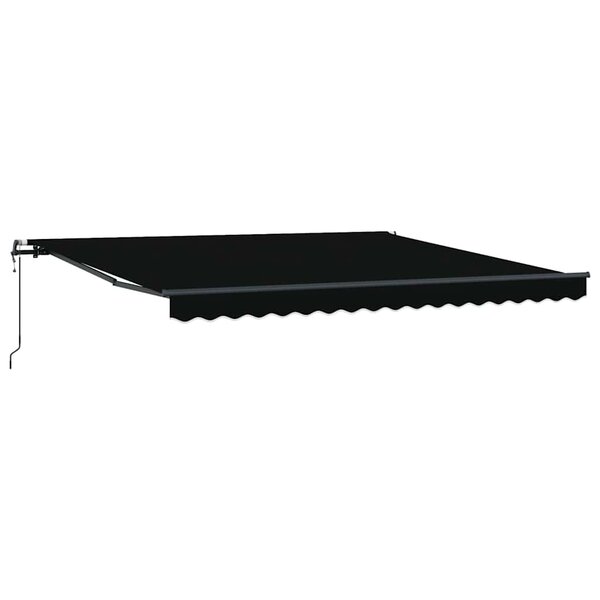 vidaXL Auvent Rétractable Noir 400 × 300 cm Tissu et Aluminium