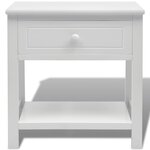 vidaXL Table de chevet Bois Blanc