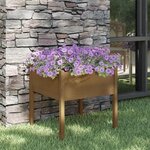 vidaXL Jardinière d'extérieur Marron miel 70x70x70 cm Pin massif