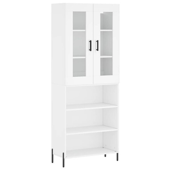 vidaXL Buffet haut Blanc 69 5x34x180 cm Bois d'ingénierie