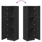 vidaXL Buffet en chêne noir Chêne noir MDF et placage en bois Moyen
