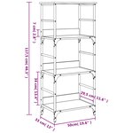 vidaXL Bibliothèque noir 50x33x117 5 cm bois d'ingénierie
