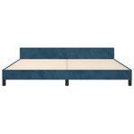 vidaXL Cadre de lit sans matelas bleu foncé 200x200 cm velours