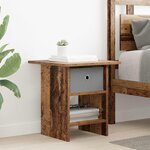 vidaXL Table de chevet Bois ancien 41 x 40 x 45 cm Bois d'ingénierie