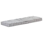 vidaXL Coussins de plancher de palette lot de 2 Coton Gris
