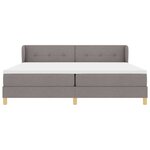 vidaXL Lit à ressorts avec matelas Taupe 200 x 200 cm tissu