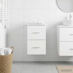 vidaXL Meuble de Salle de Bain In-between Blanc 30 x 44 5 x 50 cm