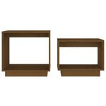 vidaXL Tables basses gigognes 2 Pièces Marron miel Bois de pin massif